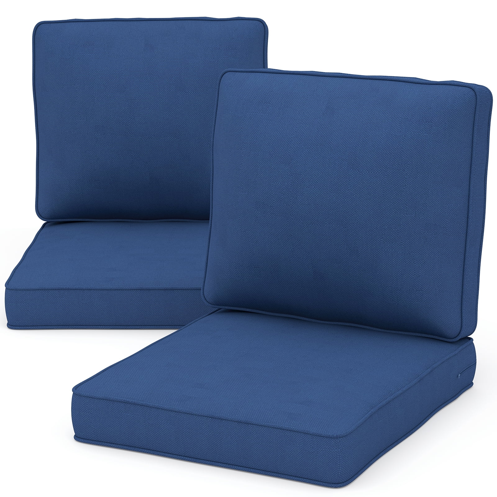 Yeahumalia 2 Packs Outdoor Patio Chair Deep Seat Cushions 23'' x 24 ...