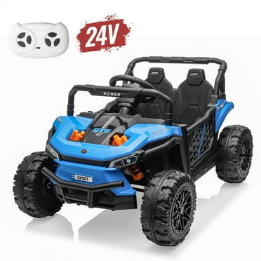 Yeahumalia 24V Ride On Car with Remote Control, Electric UTV Vehicle Power Car Wheels Gift for Kids Toddlers, Blue