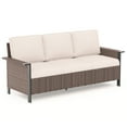 thumbnail image 1 of Yeahumalia 3-Seater Wicker Sofa with Cushions, Outdoor Patio Furniture, All-Weather Rattan Couch for Garden, Deck, or Backyard, 1 of 7