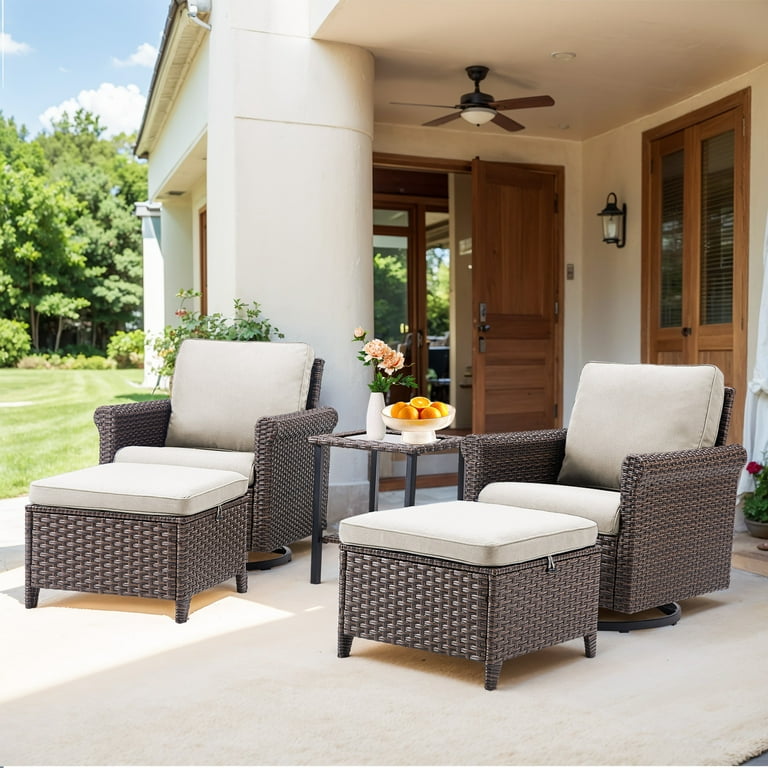 Outdoor patio chair and ottoman sale