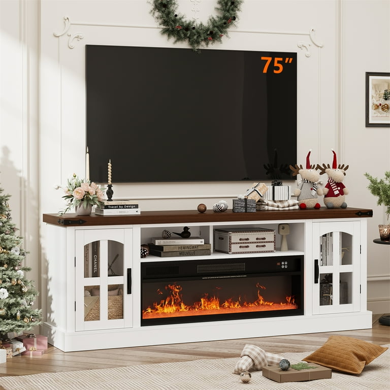 Yeahumalia Electric Fireplace TV Stand for 80'' TVs, 36