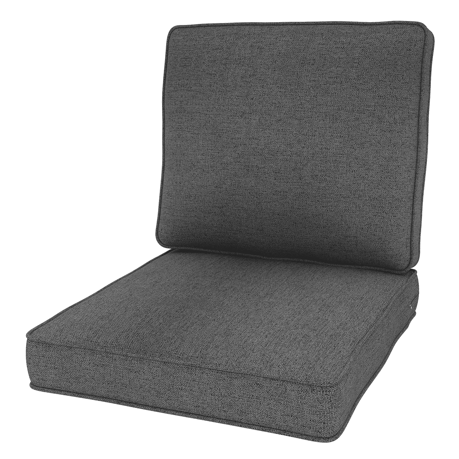 Yeahumalia Outdoor Patio Chair Deep Seat Cushions 23'' x 24'' with Removable Cover, Water and Fade Resistant, Dark Grey
