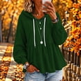 thumbnail image 1 of Yeaiivve Babydoll Hoodies for Women Puff Sleeve Drawstring Cute Hoodie Peplum Hem Casual Loose Fit Tops Comfy Lightweight Pullovers M, 1 of 7