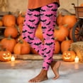 thumbnail image 1 of Yeaiivve Cute Leggings for Women Halloween SpiderWeb Bat Printed Skinny Pant Elastic High Waist Yoga Pants Cozy Stretchy Milk Silk Workout Legging 3XL, 1 of 7