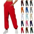thumbnail image 1 of Yeaiivve Drawstring Sweatpants for Women Fleece Joggers Winter Casual Athletic Pants with Pockets Pink XL, 1 of 7