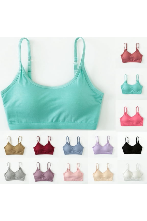 Everyday Basic Bra for Women Padded Seamless Adjustable Straps Bralette Workout Comfort Cami Tank Bralettes Gray,XL