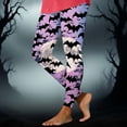 thumbnail image 1 of Yeaiivve Halloween Gift for Women Bat Printed Leggings Butt Lift Tummy Control Workout Legging Elastic High Waist Yoga Pants XL, 1 of 6