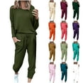 thumbnail image 1 of Yeaiivve Lounge Sets for Women 2 Piece Travel Outfits Fall Fashion Casual Sweatsuits Green L, 1 of 5