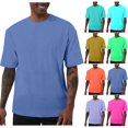 thumbnail image 1 of Yeaiivve Mens Short Sleeve Shirts Stretchy Crew Neck T Shirts Big and Tall T-Shirts Comfy Loose Lightweight Summer Tee Shirts Mint Green,S, 1 of 6