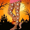 thumbnail image 1 of Yeaiivve Novelty Printed Leggings for Women Halloween Spooky Ghost Tights Stretchy Seamless Workout Legging Buttery Soft Cozy Pajama Bottoms L, 1 of 5