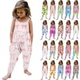 thumbnail image 1 of Yeaiivve Toddler Girls Jumpsuit Kids Cute Printed Romper Summer Casual Backless Jumpsuits Sleeveless Baggy Comfy Playsuit with Pockets for 1-6Y, 1 of 7