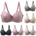 thumbnail image 1 of Yeaiivve Underwire Push-Up Bra for Women Floral Full Coverage Bras Support Adjustable Straps Bras Comfy Maternity Sleeping Underwear Black,110E, 1 of 5