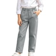 thumbnail image 1 of Yeaiivve Unisex Kids School Uniform Pants Elastic Waist Straight Leg Dress Pants Boys Girls Solid Casual Athletic Trousers with Pockets 5-15 Years, 1 of 9