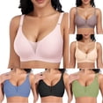 thumbnail image 1 of Yeaiivve Wireless Bra for Women No Underwire Jelly Seamless Bras Comfort Lightly Padded Adjustable Straps Bralette for Everyday Wear Coffee,L, 1 of 6