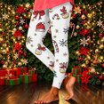 thumbnail image 1 of Yeaiivve Women's Workout Leggings Christmas Cartoon Printed Yoga Pants Comfy High Waisted Skinny Pant Winter Holiday Party Legging White M, 1 of 5