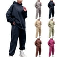 thumbnail image 1 of Yeaiivve Womens Lounge Sweatsuit Sets 2 Piece Fall Outfits Oversized Pullover Hoodie and Jogging Sweatpants Y2K Tracksuit Khaki M, 1 of 6