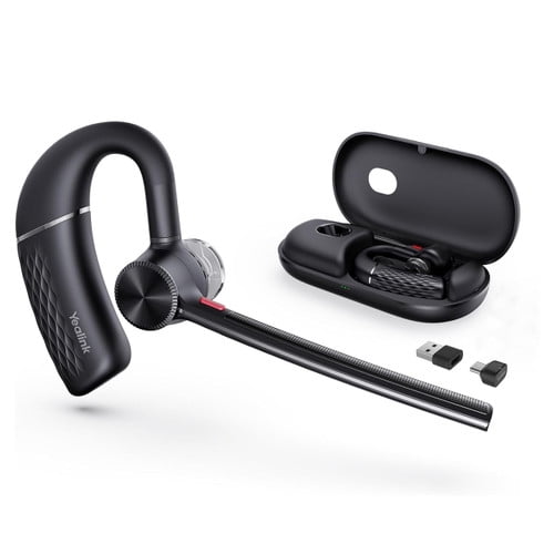 Yealink 1208709 BH71 Pro Bluetooth Headset with USB-C/A Dongle,Teams &Zoom Certified, 4 Noise Cancelling Microphone