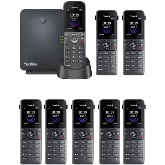 Yealink IP Phone W73P Bundle of W70B Base and W73H handset + 7-Unit W73H Handset