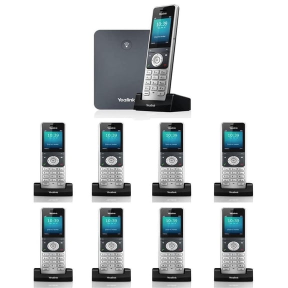 Yealink IP Phone W76P Bundle of W70B Base and W56H handset + 8-Unit W56H Handset (8 x W56H)