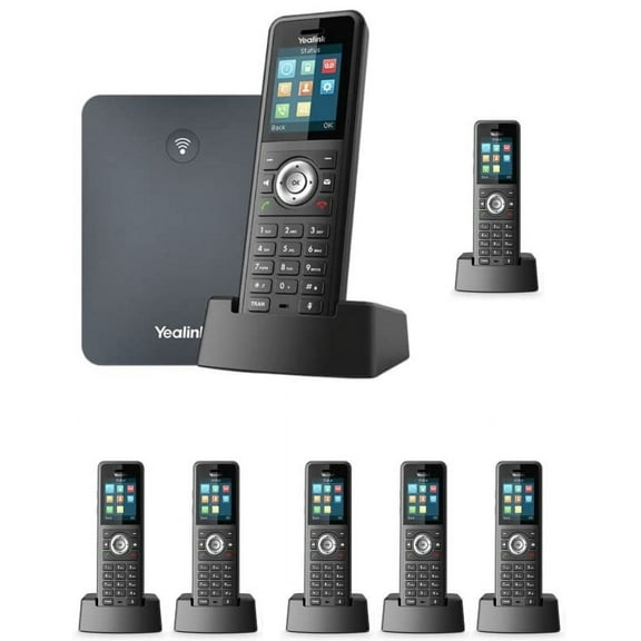 Yealink IP Phone W79P Bundle of W70B Base and W59R handset + 6-Unit W59R Handset (W79P + 6 x W59R)