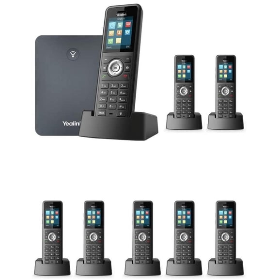 Yealink IP Phone W79P Bundle of W70B Base and W59R handset + 7-Unit W59R Handset (W79P + 7 x W59R)
