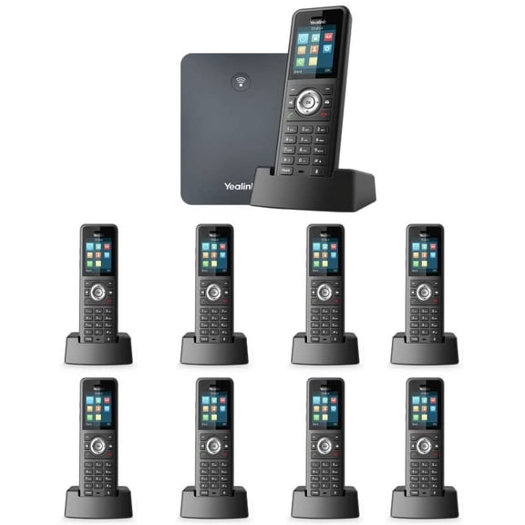 Yealink IP Phone W79P Bundle of W70B Base and W59R handset + 8-Unit W59R Handset (W79P + 8 x W59R)