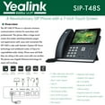 thumbnail image 1 of Yealink Ultra-Elegant Touch-Screen VoIP Phone, YEA-SIP-T48S, 1 of 2