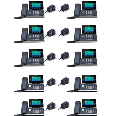 Yealink T54W IP Phone [10 Pack] - Power Adapters Included