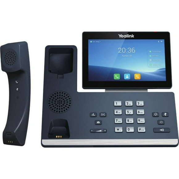 Yealink T58W PRO with Blue Tooth Handset 16 Lines. 7-Inch Color Touch Screen Display. Dual USB Ports, Dual-Port Gigabit Ethernet, PoE, Power Adapter Not Included (SIP-T58W PRO)