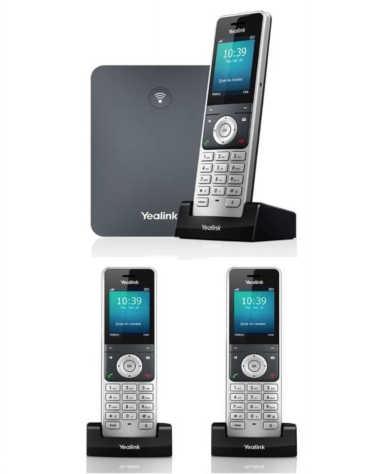 Yealink W76P 10-Line DECT IP Phone System with 3 Handsets