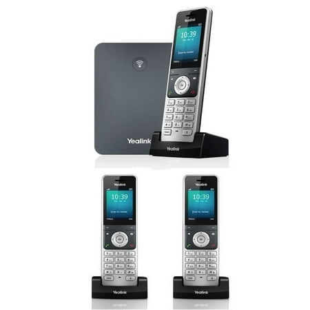 Yealink W76P 10-Line DECT IP Phone System with 3 Handsets