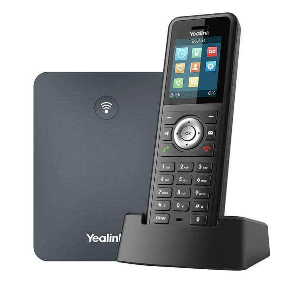 Yealink W79P VoIP DECT Cordless Handset, 2-Line Operation, 1.8in. Color Display, 3-Way Conferencing
