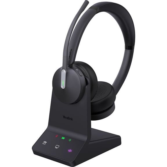 Yealink WH64 Wireless DECT Closed-Back On-Ear Stereo Headset, Teams