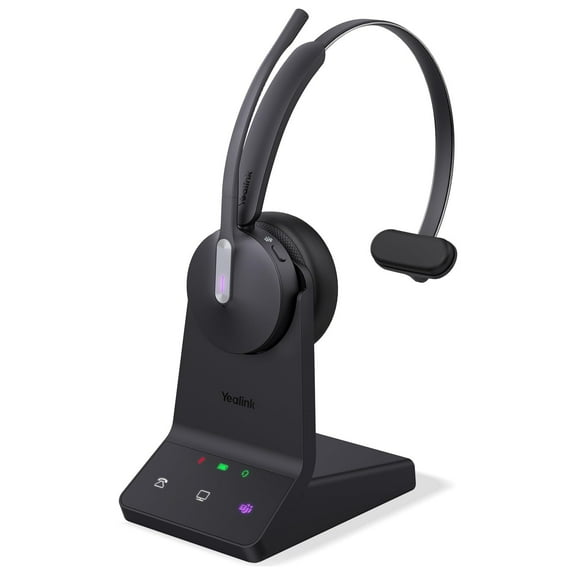 Yealink WH64 Wireless Headset DECT+BT 606ft 3X Mic MS Teams USB PC Phone - NEW
