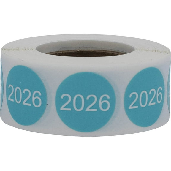 Year 2026 Stickers | 3/4 Round - 500 Pack