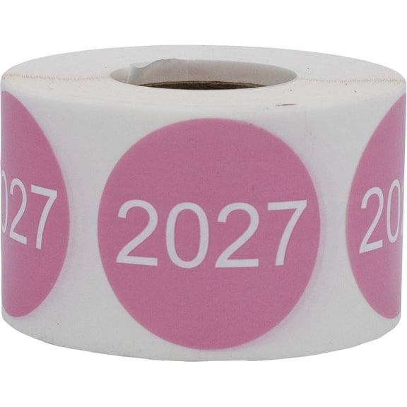 Year 2027 Stickers | 1.5 Round - 500 Pack