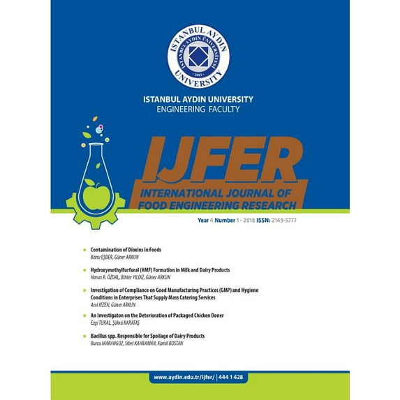 Year 4 Number 1 - April 2018: International Journal of Food Engineering Research: Istanbul Aydin University Engineering Faculty (Paperback)