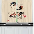 thumbnail image 1 of Year of the Dog Curtains 2 Panels Set, Festive Celebratory Quote with Chinese Flora and Dog Motif Asian Zodiac, Window Drapes for Living Room Bedroom, 55W X 39L Inches, Multicolor, by Ambesonne, 1 of 2
