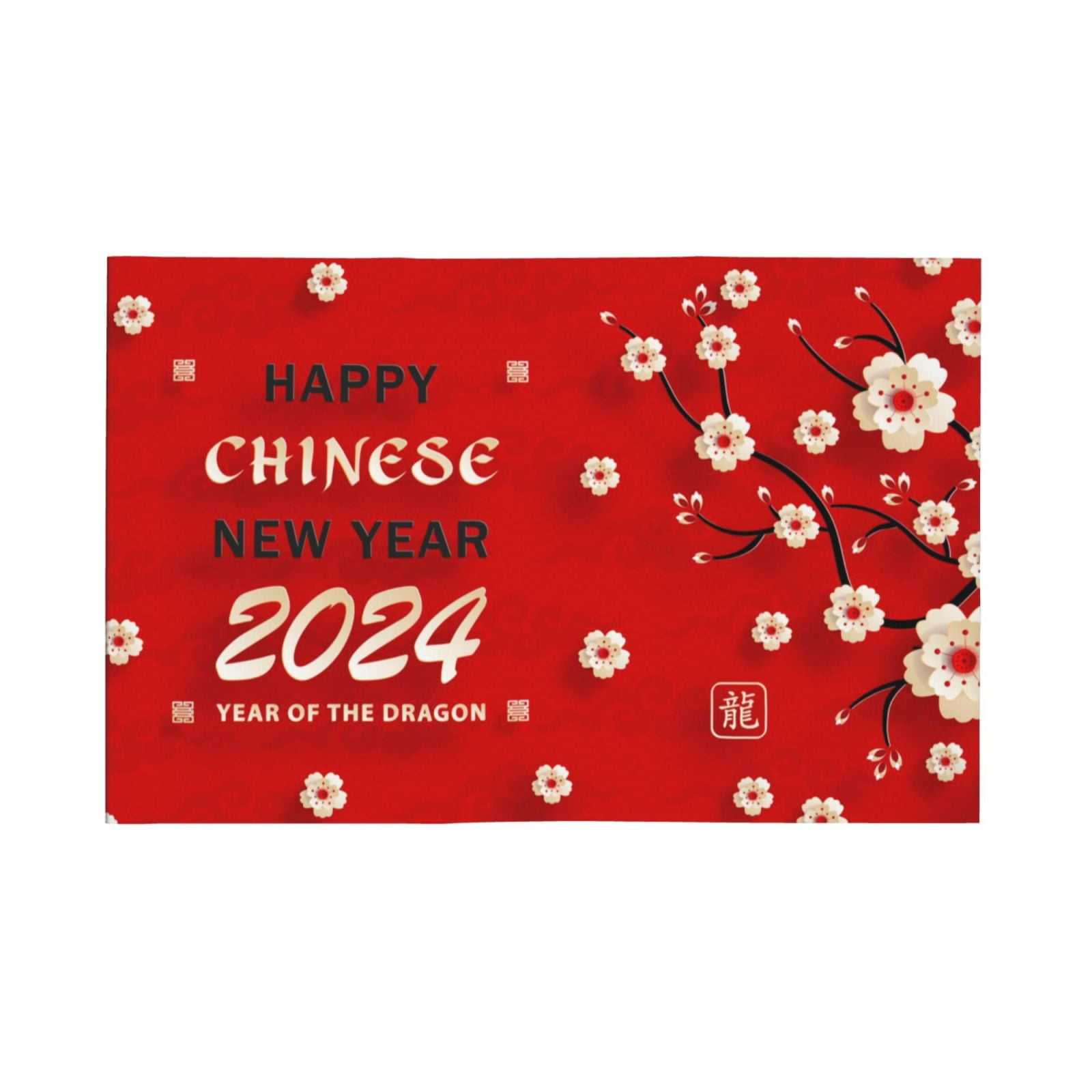 Year Of The Dragon 2024 Happy Chinese New Year Car Flags Without Window 