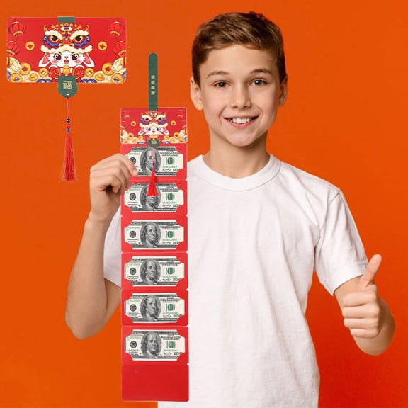 Year Fold Red Envelope Personalized Red Envelope Chinese Year Blessing Red Envelope