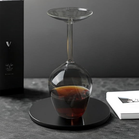 Year of the Horse Inverted Tall Wine Glasses Creative Upside Down Stemmed Wine Cups Elegant Clear Glass Drinkware for Home Bar Party Dinner Table Decor Easter Holiday Barware Accessory