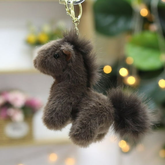 Year Of The Horse Keychain,Cute Little Horse Plush Toy,Zodiacs Animal Mascot,Backpack Ornament,Soft Plush Doll,Holiday Decoration,Cartoon Horse Plush,Plush Horse Keychain,Cute Horse Pendant