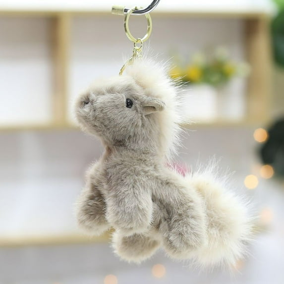 Year Of The Horse Keychain,Cute Little Horse Plush Toy,Zodiacs Animal Mascot,Backpack Ornament,Soft Plush Doll,Holiday Decoration,Cartoon Horse Plush,Plush Horse Keychain,Cute Horse Pendant