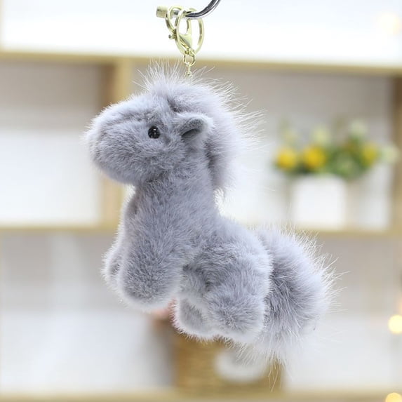 Year Of The Horse Keychain,Cute Little Horse Plush Toy,Zodiacs Animal Mascot,Backpack Ornament,Soft Plush Doll,Holiday Decoration,Cartoon Horse Plush,Plush Horse Keychain,Cute Horse Pendant