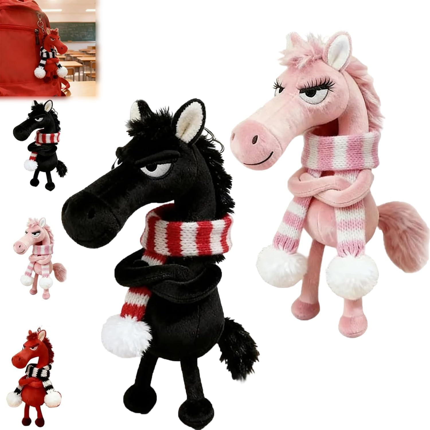Year of The Horse Lucky Mascot — New Year Good Luck Gift 2026, Black ...