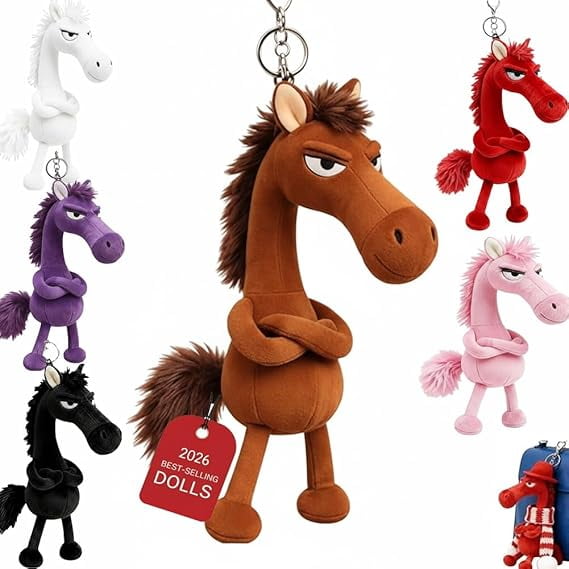 Year of The Horse Lucky Mascot - New Year Good Luck Gift 2026, Lucky Horse Guardians Soft Horses Plush Pendant - Courage Strength for Backpack Purse and Bag