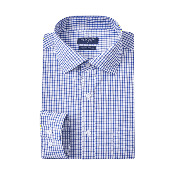 Year In Year Out Wrinkle Free Dress Shirt for Men Regular Fit Long Sleeve Wrinkle Resistant Shirt(167A,M)