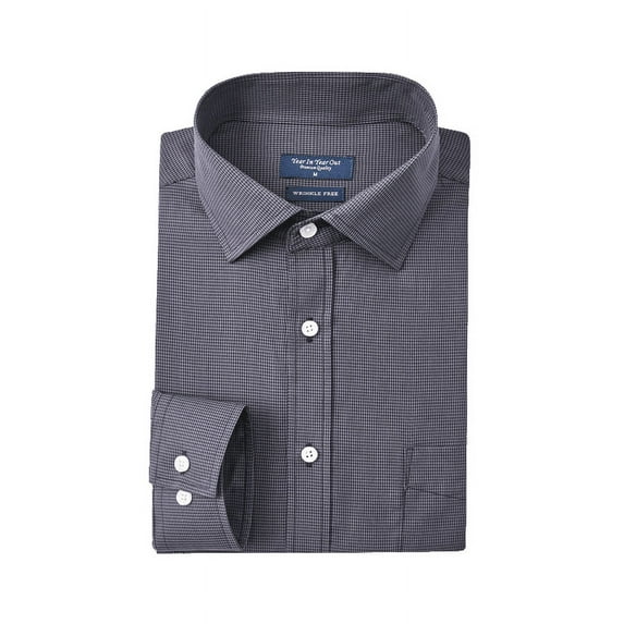 Year In Year Out Wrinkle Free Dress Shirt for Men Regular Fit Long Sleeve Wrinkle Resistant Shirt(171,L)