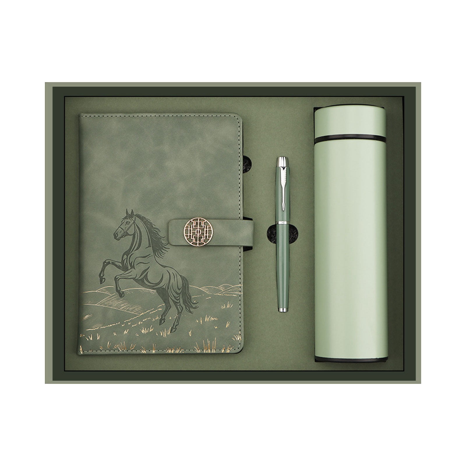 Year National Notebook and Thermal Cup Set; Souvenir A5 notebook for business; Practical gift combination