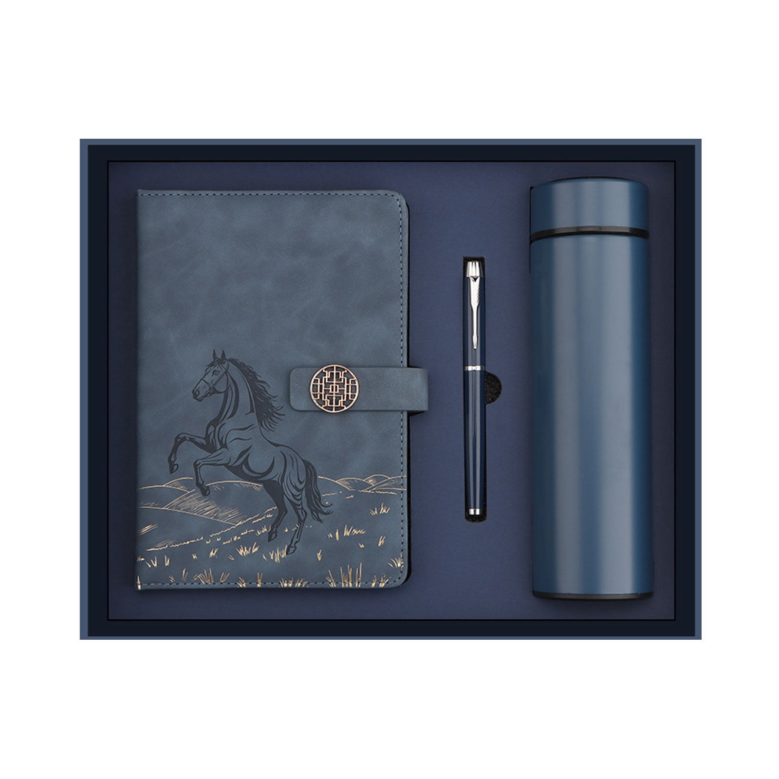 Year National Notebook and Thermal Cup Set; Souvenir A5 notebook for business; Practical gift combination